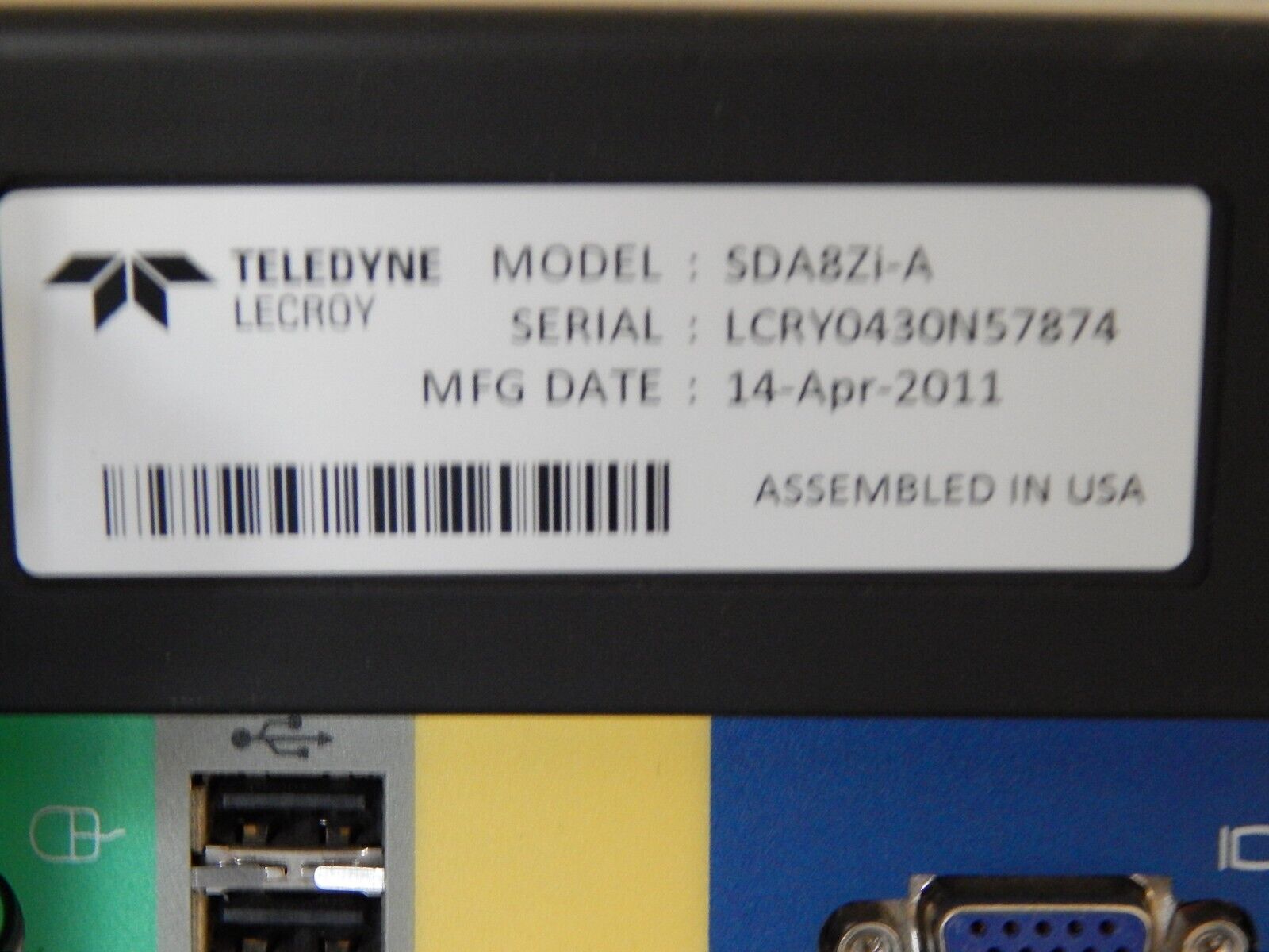 LeCroy SDA820Zi-A oscilloscope w/mfg cal & data 1/25/22 option loaded LeCroy SDA820Zi-A oscilloscope w/mfg cal & data 1/25/22 option loaded